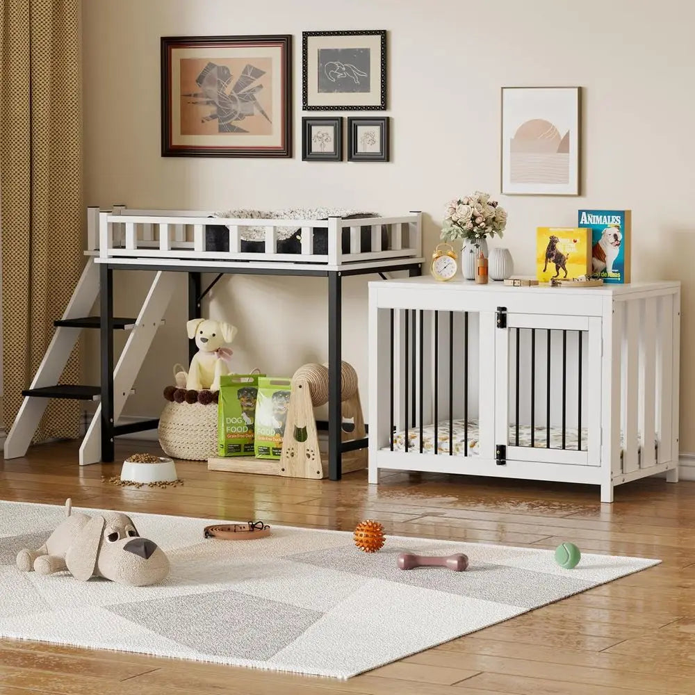 Pet Bunk Bed Dog Window Perch With Stairs And Storage
