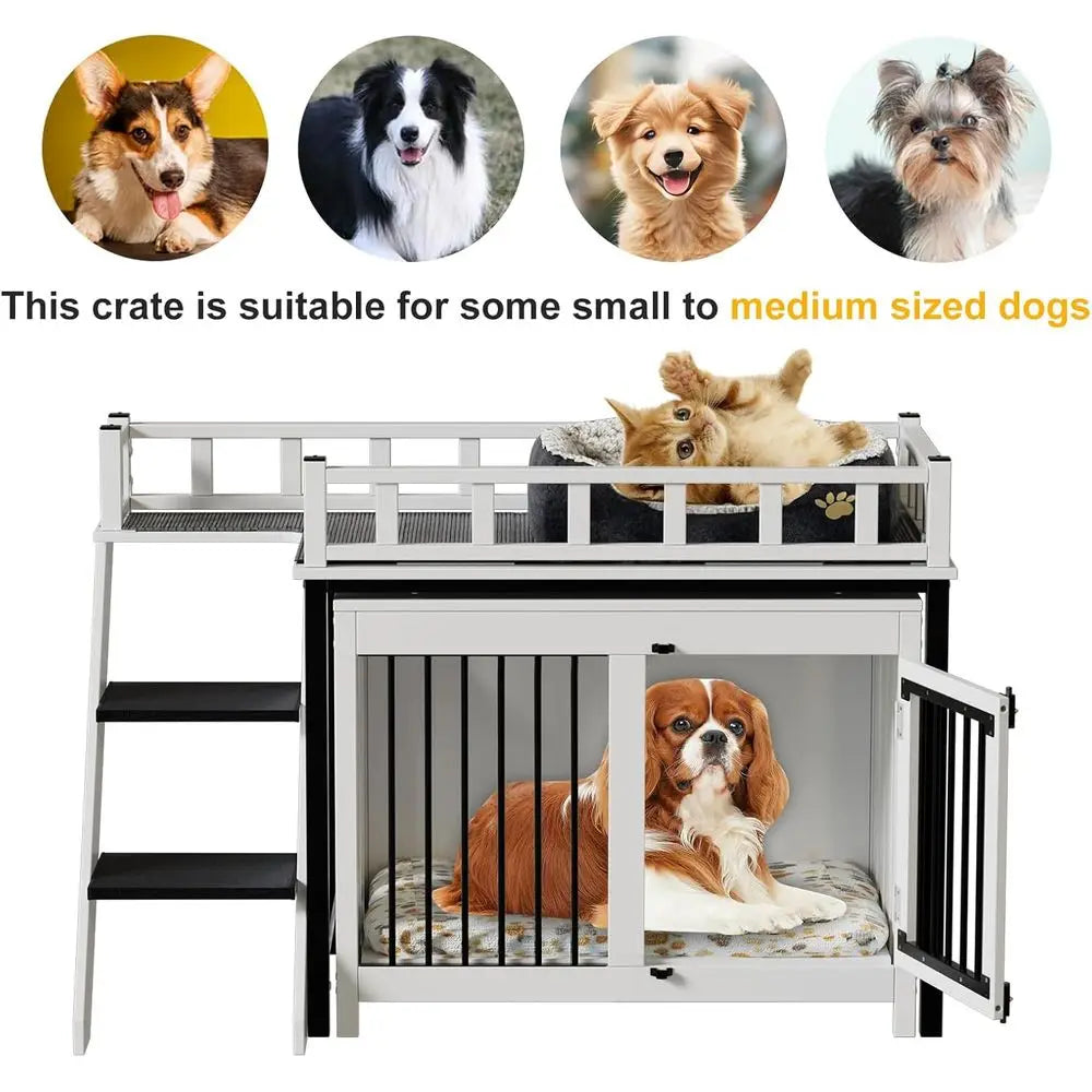 Pet Bunk Bed Dog Window Perch With Stairs And Storage