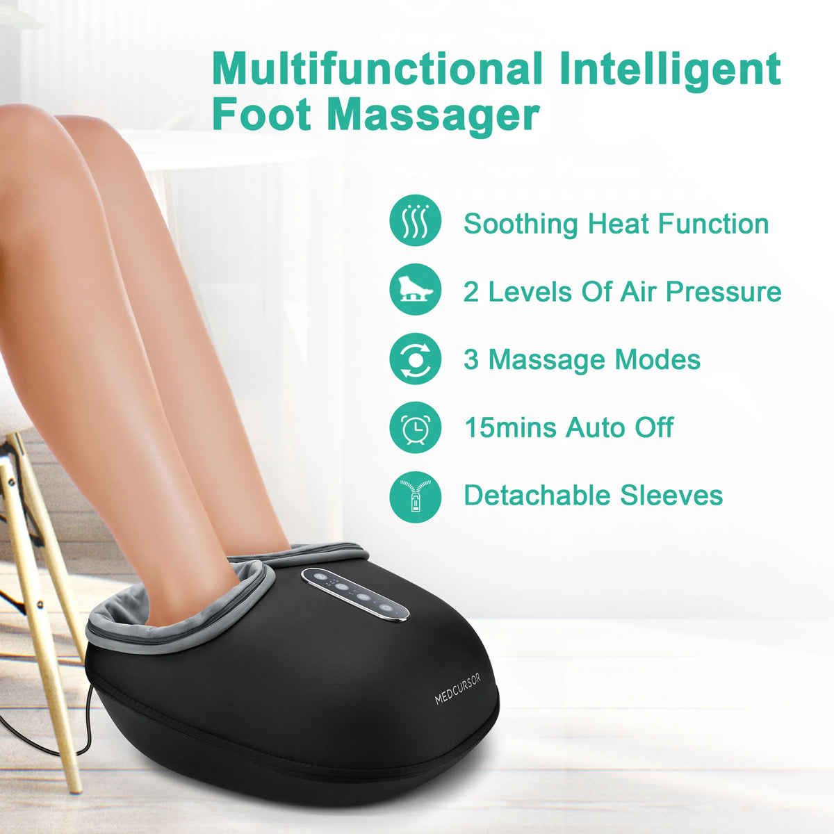 Medcursor Electric Shiatsu Foot Massager With Heat