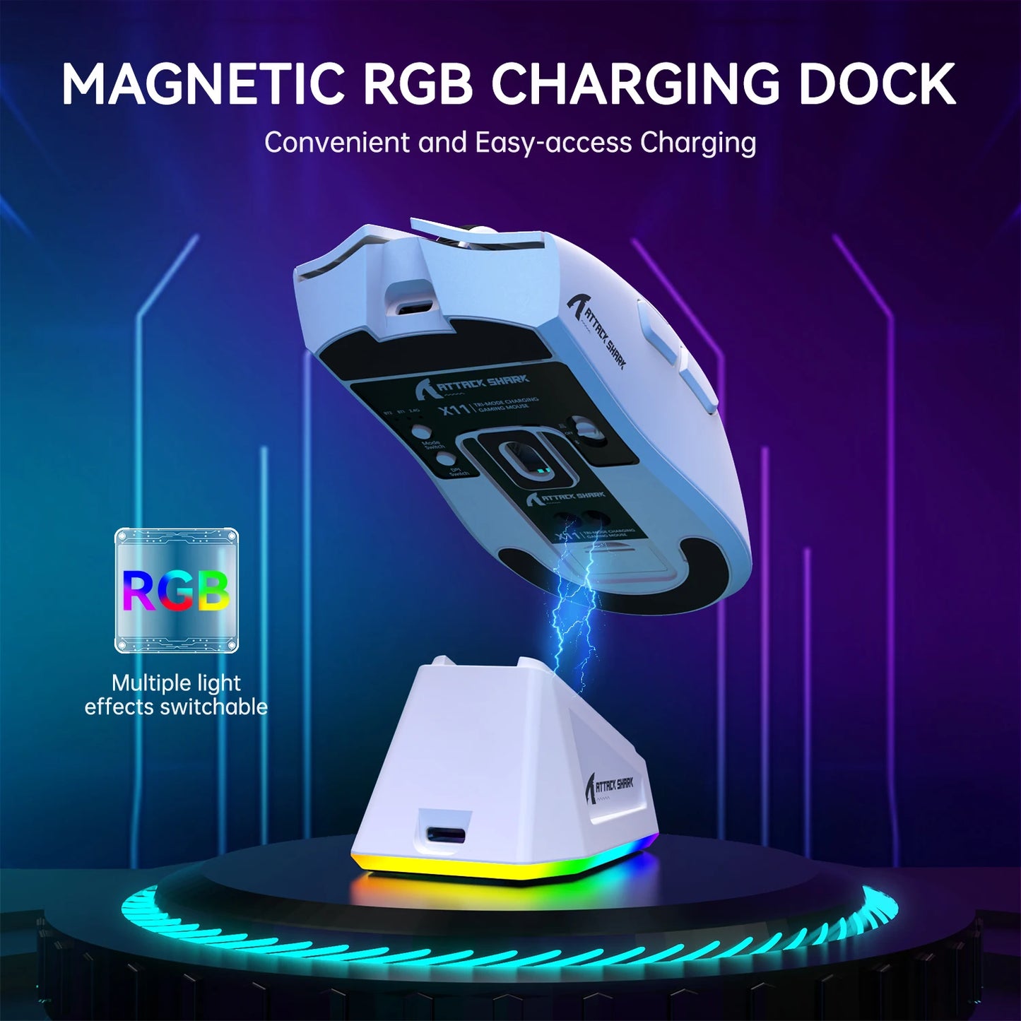 Attack Shark X11 Wireless Gaming Mouse 22K DPI RGB Backlight