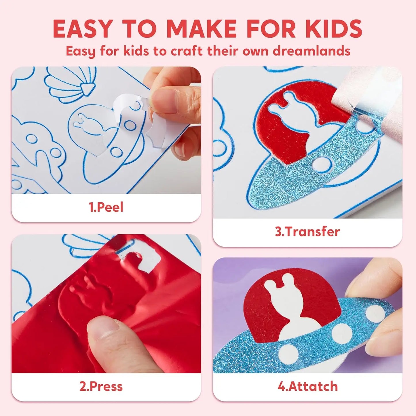 Joyfy Mess Free Foil Art Kit Creative Kids Coloring Crafts