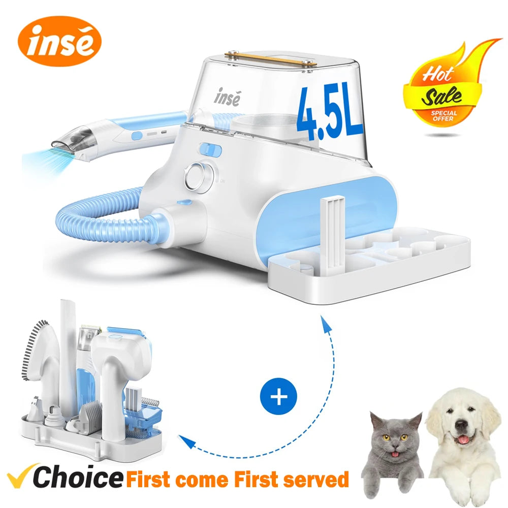 Inse Corded Dog Grooming Vacuum With Low Noise Dust Box