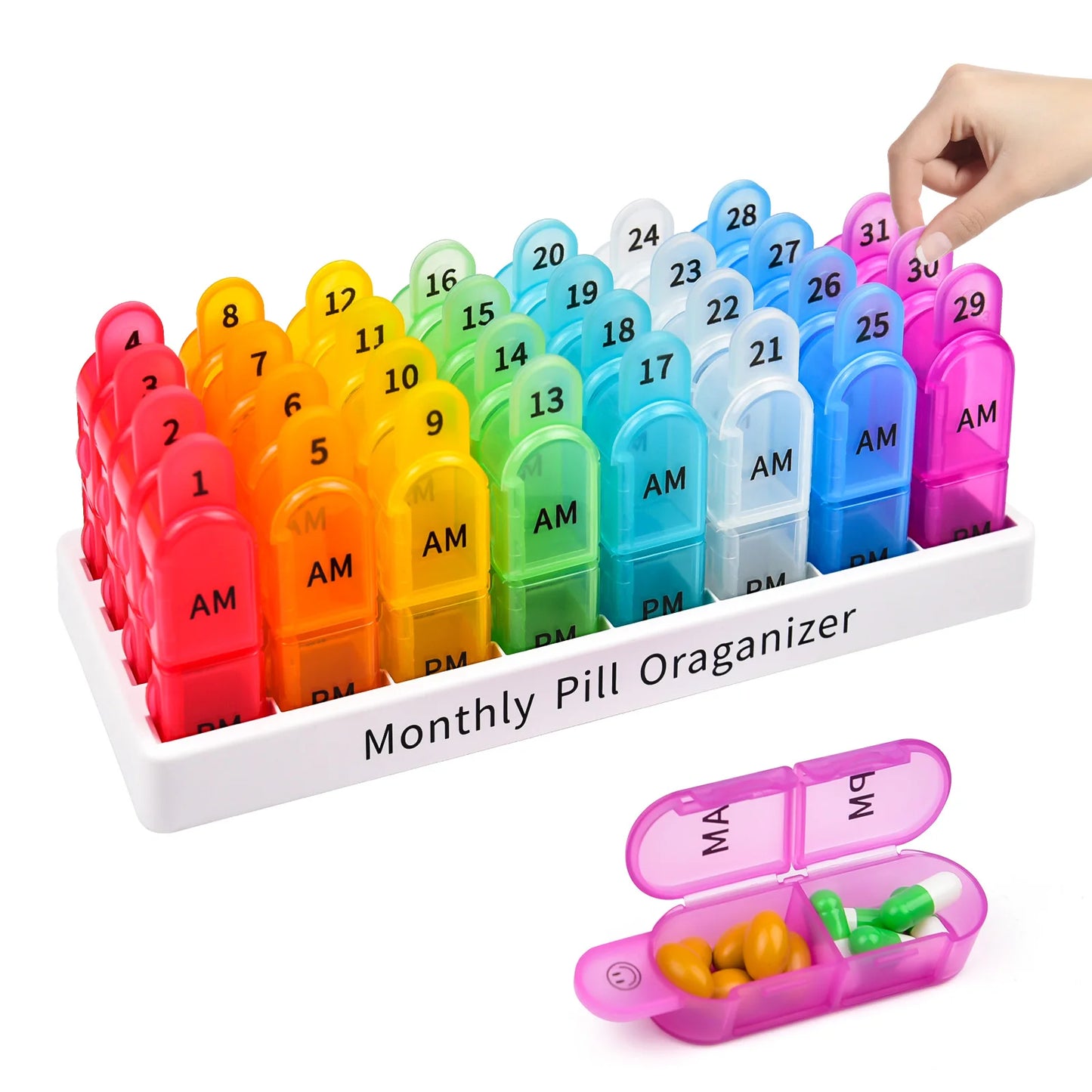Portable Travel BPA Free Pill Case Waterproof Medicine Weekly Organizer