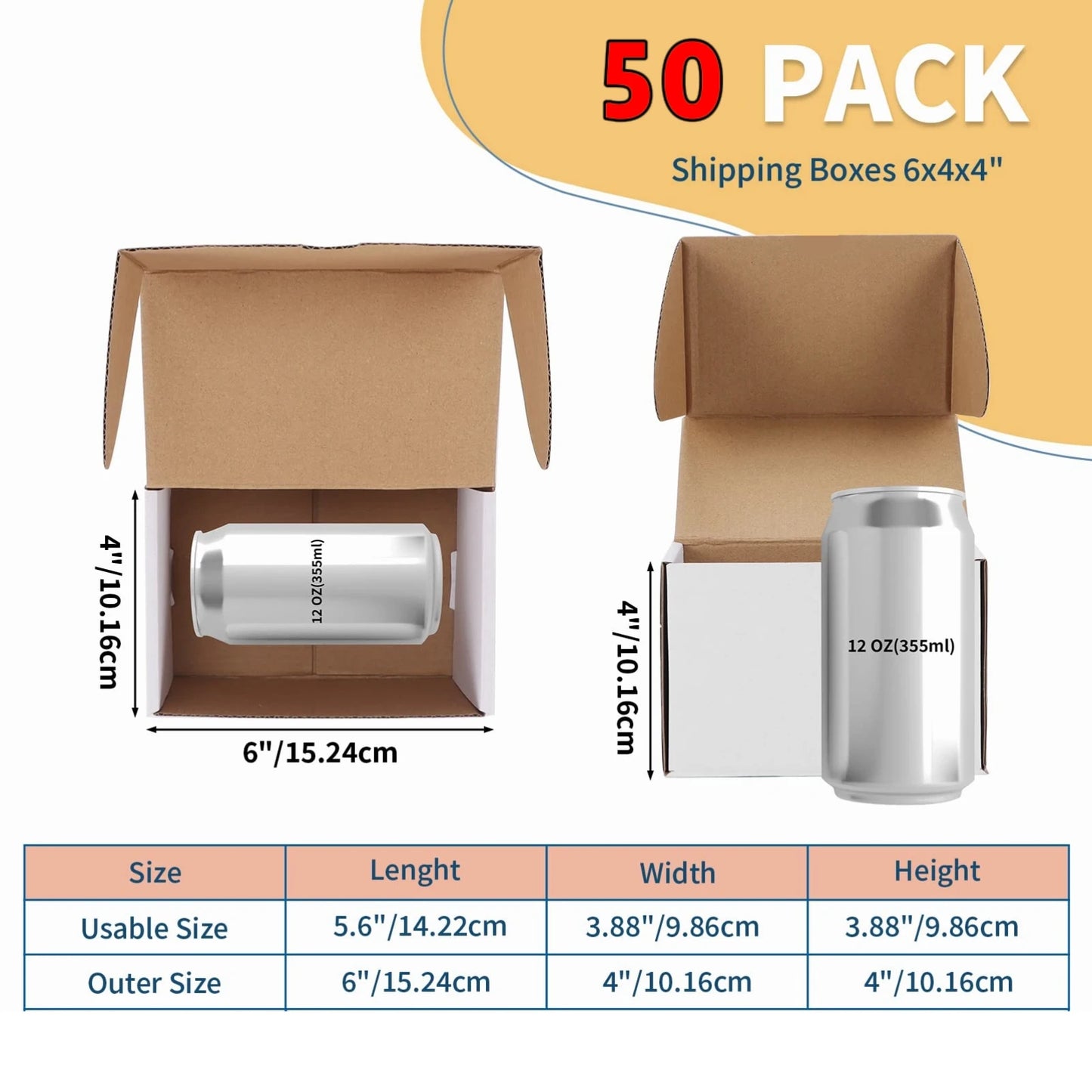 Set Of 50 White Corrugated Cardboard Shipping Boxes