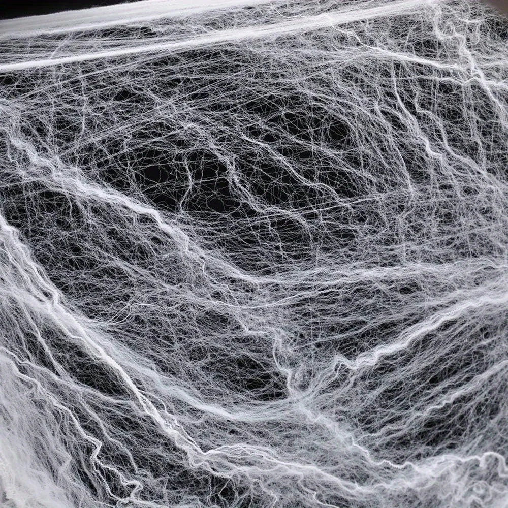 Giant Halloween Spider Decoration With Stretchy Web for Haunted House
