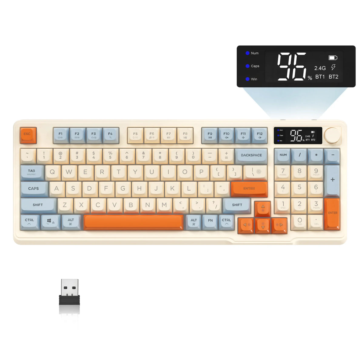 Attack Shark M96 Wireless Gaming Keyboard With Display And Knob