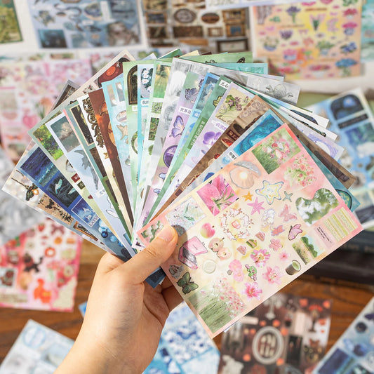 Mirror Style Decorative Sticker Book For Diary Scrapbooking DIY