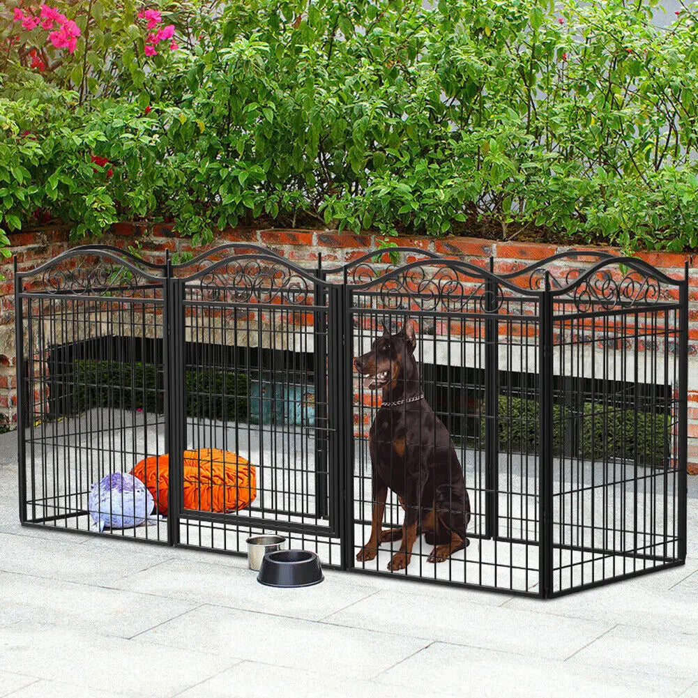 Bingopaw Heavy Duty Eight Panel Foldable Dog Exercise Fence
