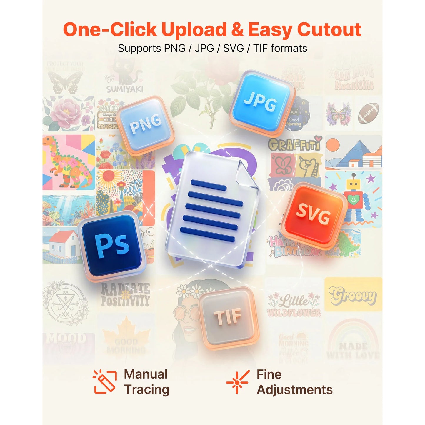 SucceBuy Vinyl Cutting Machine For Crafts And Cards With Touchscreen Control