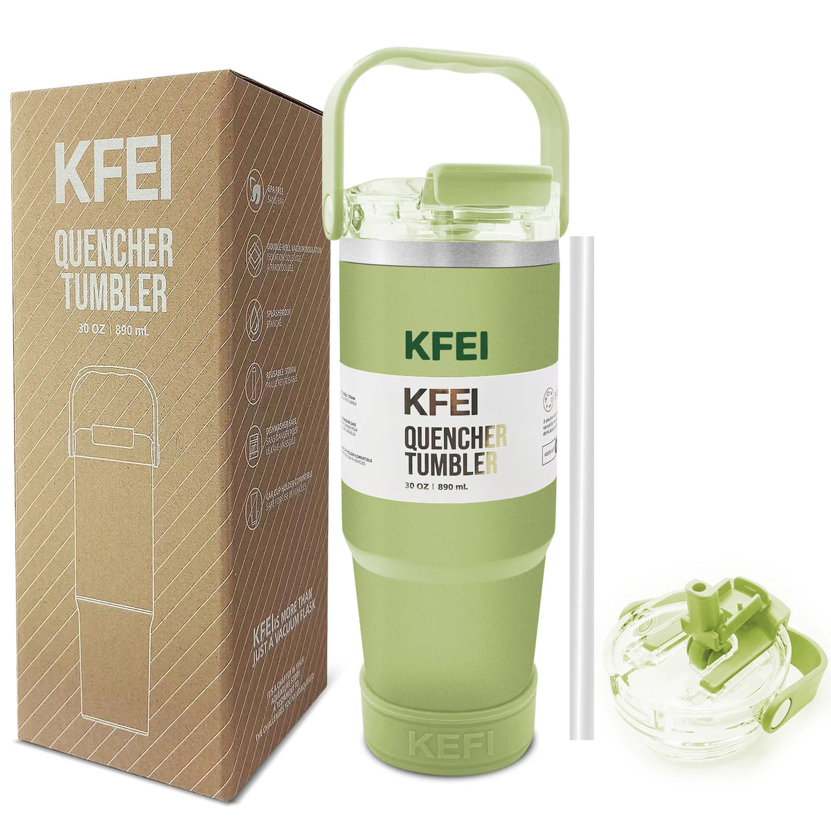 Double Wall Stainless Steel Tumbler With Lid And Straw Insulated