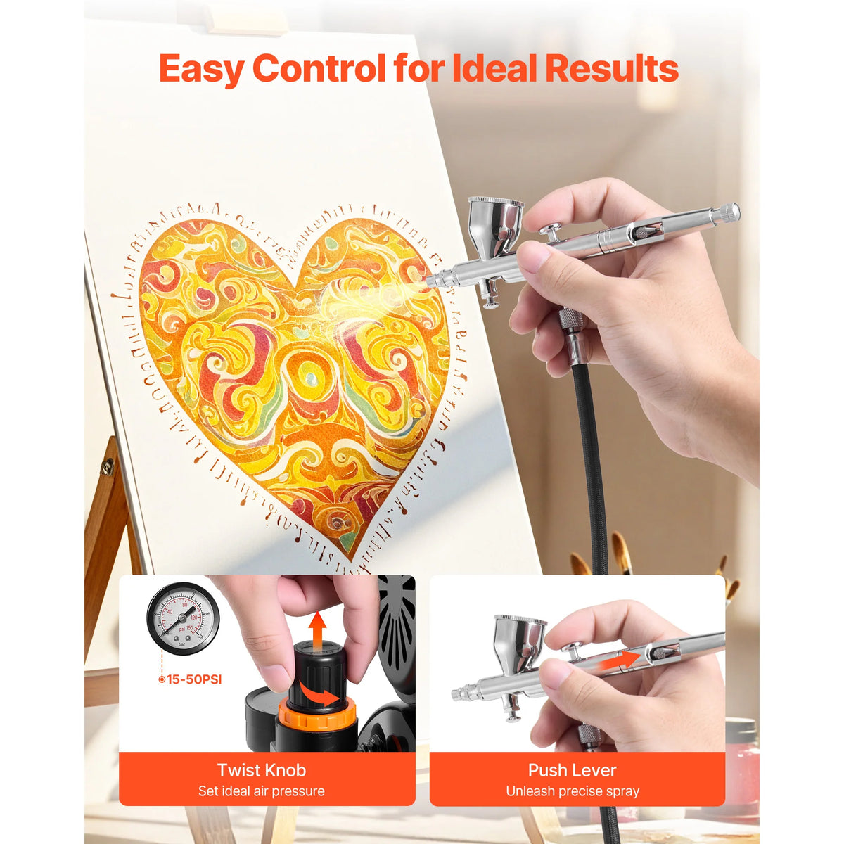 SucceBuy Airbrush Kit With Dual Action Compressor And Tank
