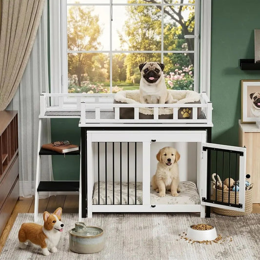 Pet Bunk Bed Dog Window Perch With Stairs And Storage