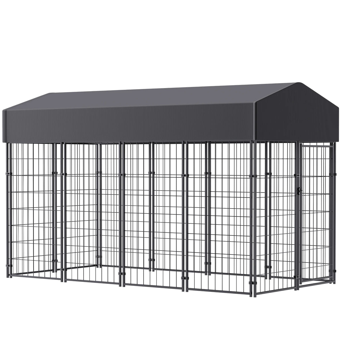 Bingopaw Outdoor Welded Wire Dog Kennel With Waterproof Cover