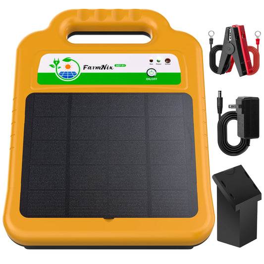 Solar Electric Fence Charger Livestock Energizer For Farm Cattle
