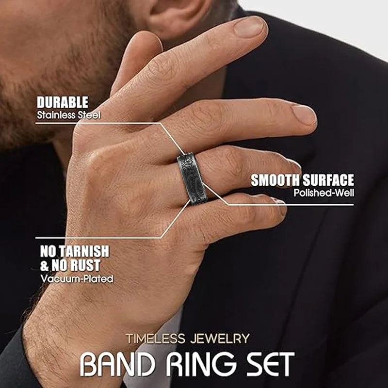 Stainless Ring Fitness Tracker With Sleep Monitor Pedometer Waterproof Health Device