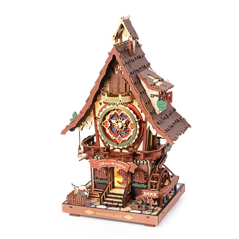 Robotime Rokr 3D Wooden Puzzle Cuckoo Clock Model Kit