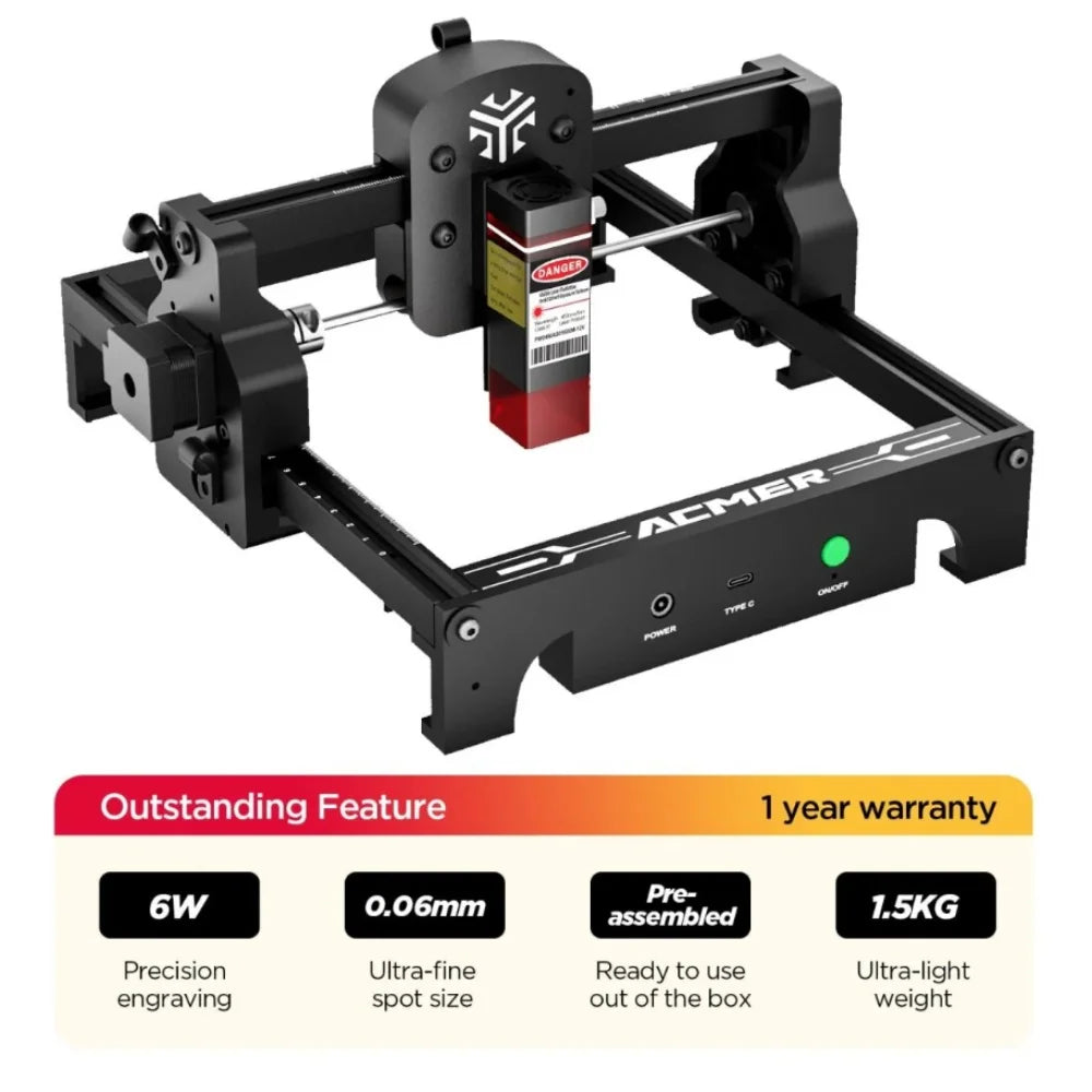 ACMER 6W Mini Portable Laser Engraver And Precision Cnc Device