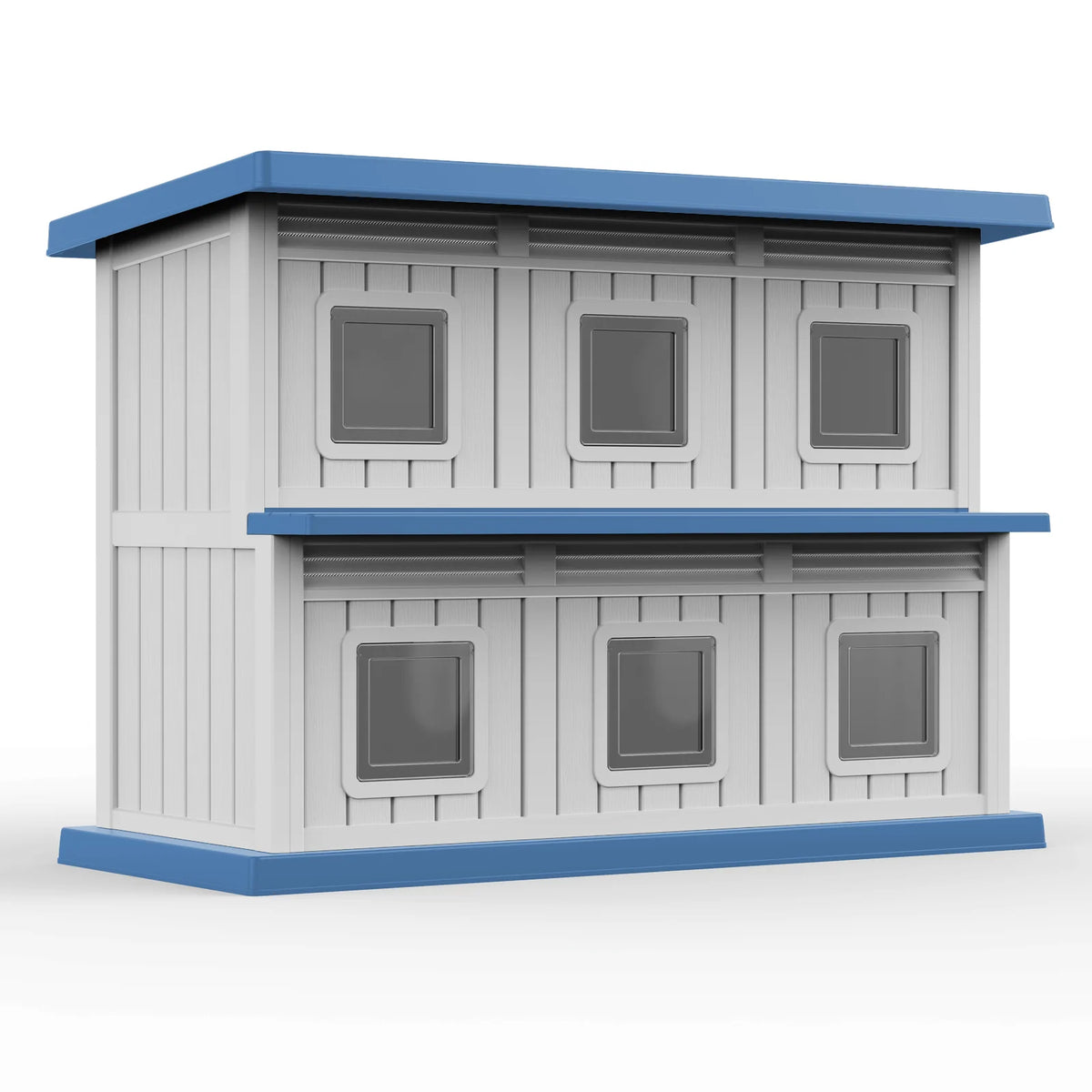 Weatherproof Resin Cat House With Multiple Access Doors