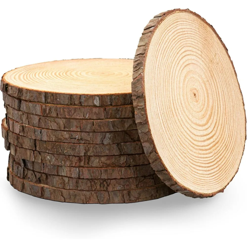 Natural Unfinished Wood Slices For Centerpieces And Craft Decor