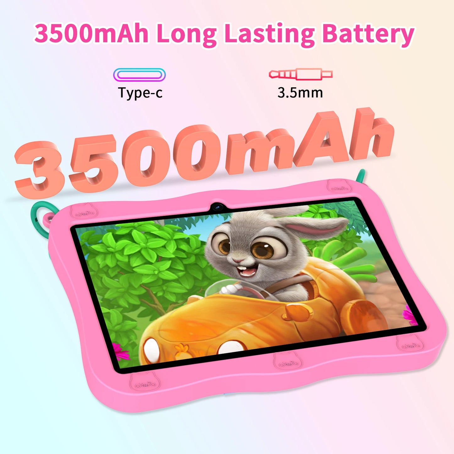 Pritom Kids Android Tablet Featuring Parental Controls And Dual Cameras