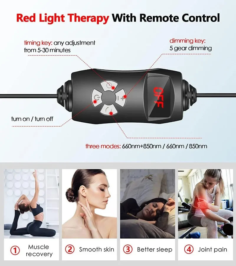 Astarexin Red Light Therapy LED Panel 660Nm 850Nm Lamp