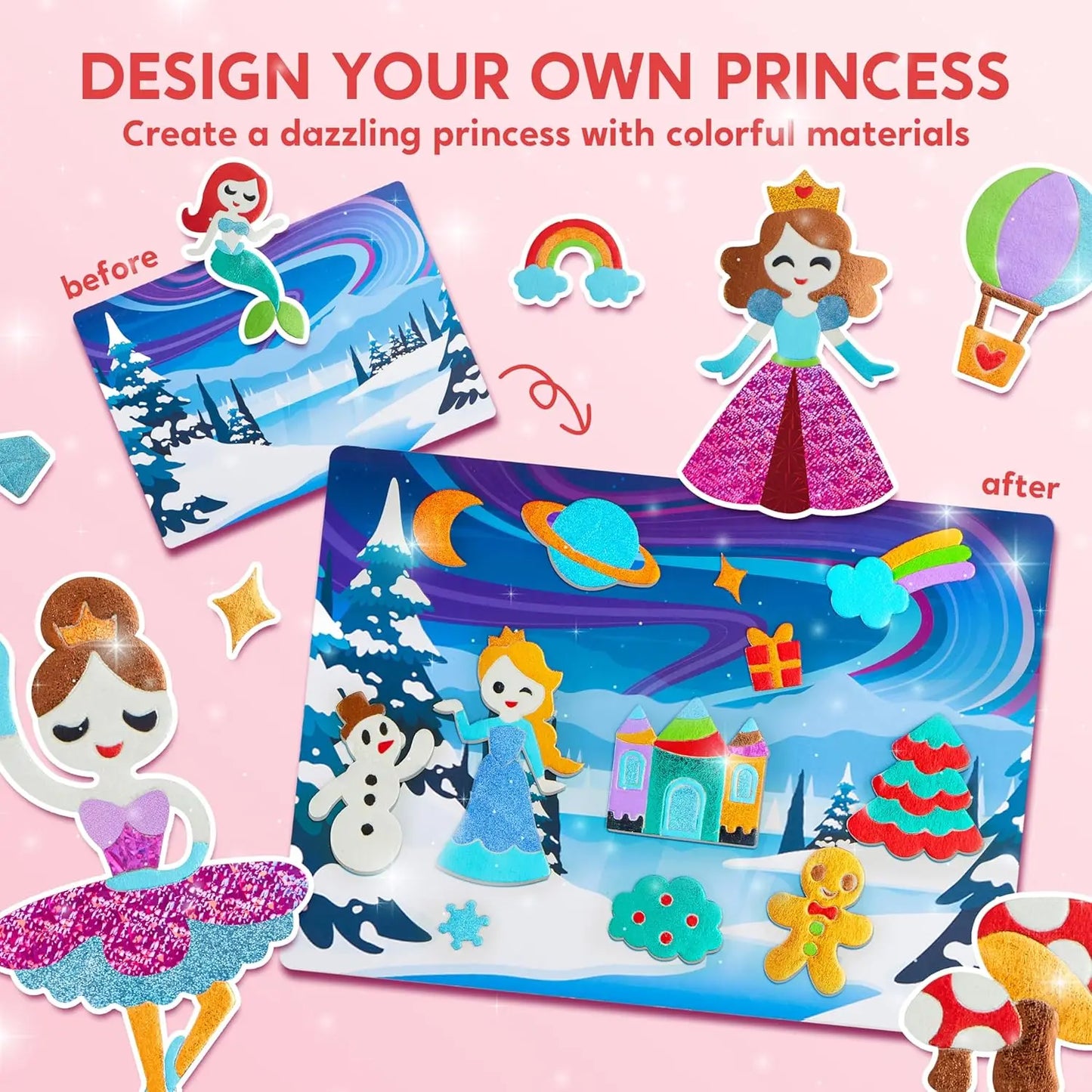 Joyfy Mess Free Foil Art Kit Creative Kids Coloring Crafts