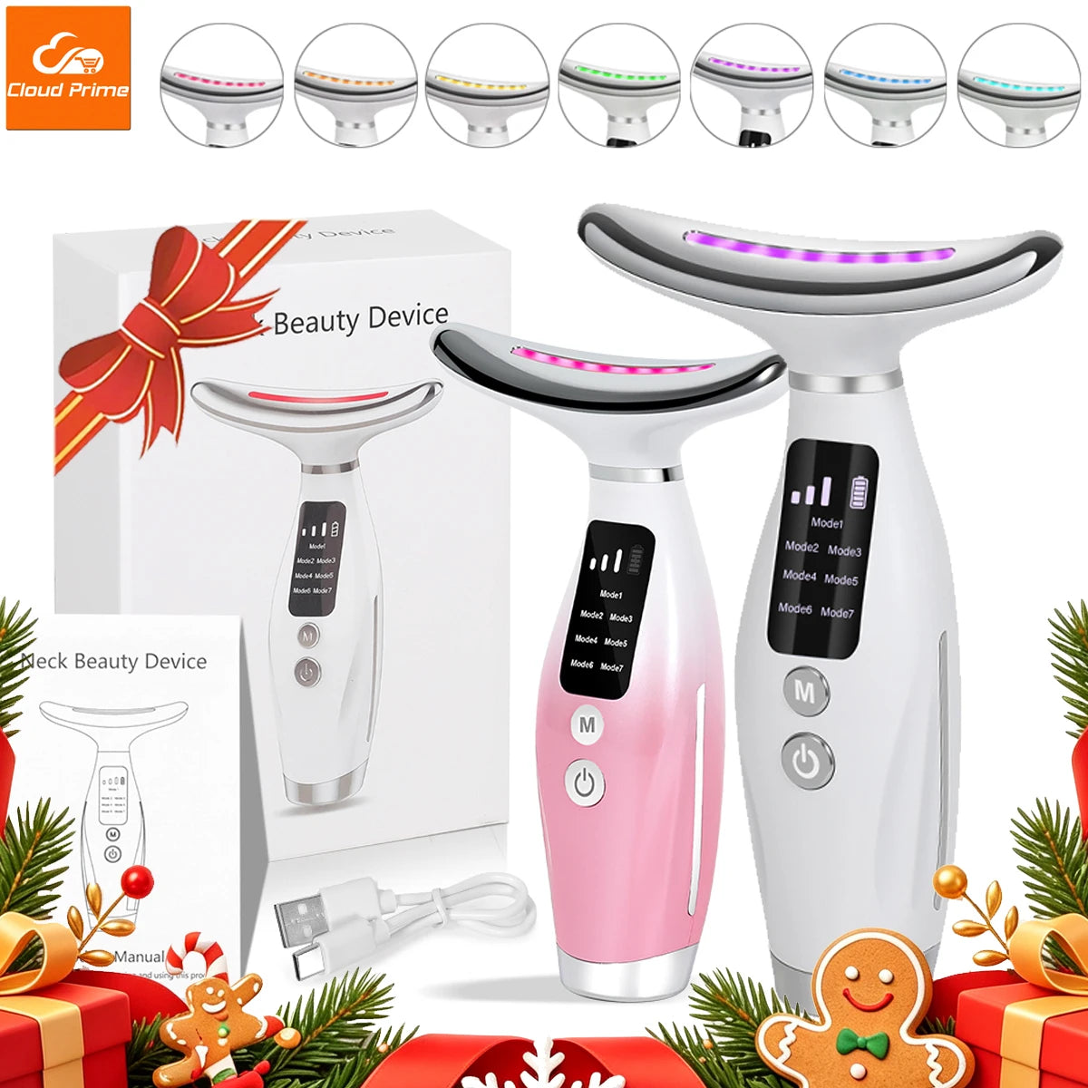 Cloud Prime Electric Face Neck Massager With Lifting And Firming Function