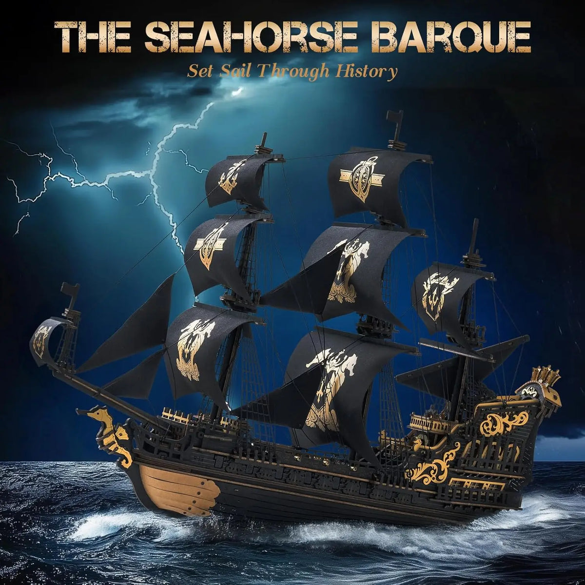 Robotime Wooden 3D Puzzle Seahouse Model Building Kit