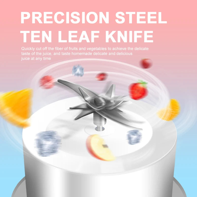 Portable Handheld USB Charging Fruit Juicer Blender Machine Smoothie
