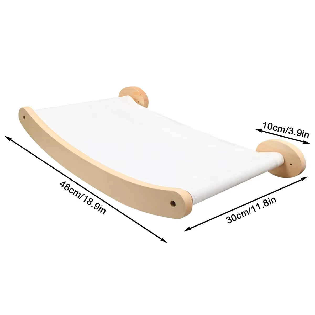 Wall Mounted Sisal Wood Cat Climbing Bridge Platform