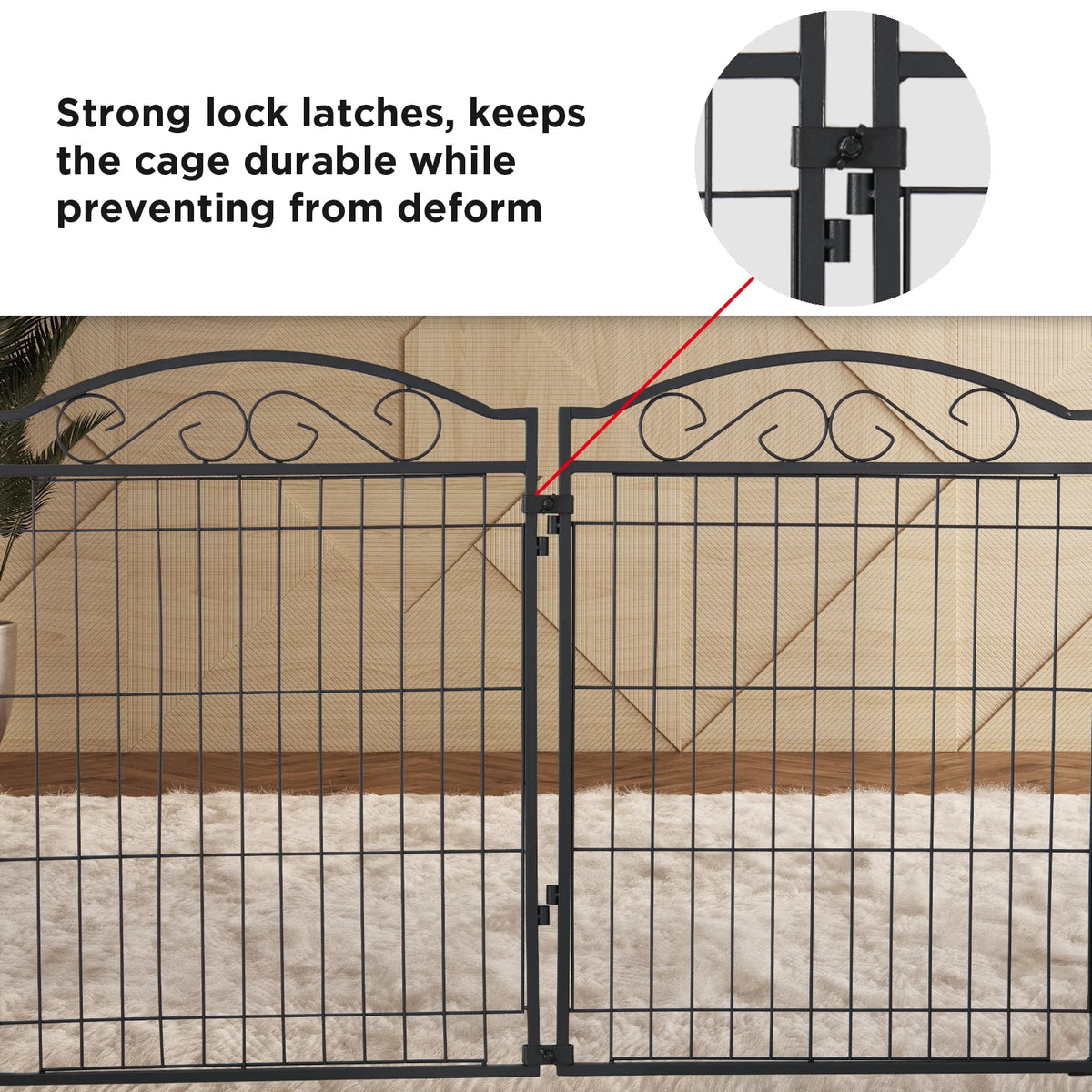 Bingopaw Heavy Duty Eight Panel Foldable Dog Exercise Fence
