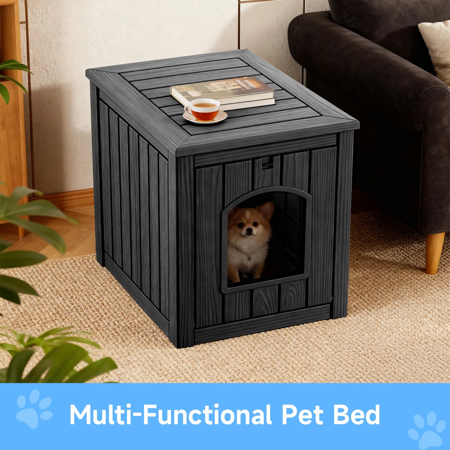 Waterproof Resin Indoor Outdoor Cat House And Dog Kennel