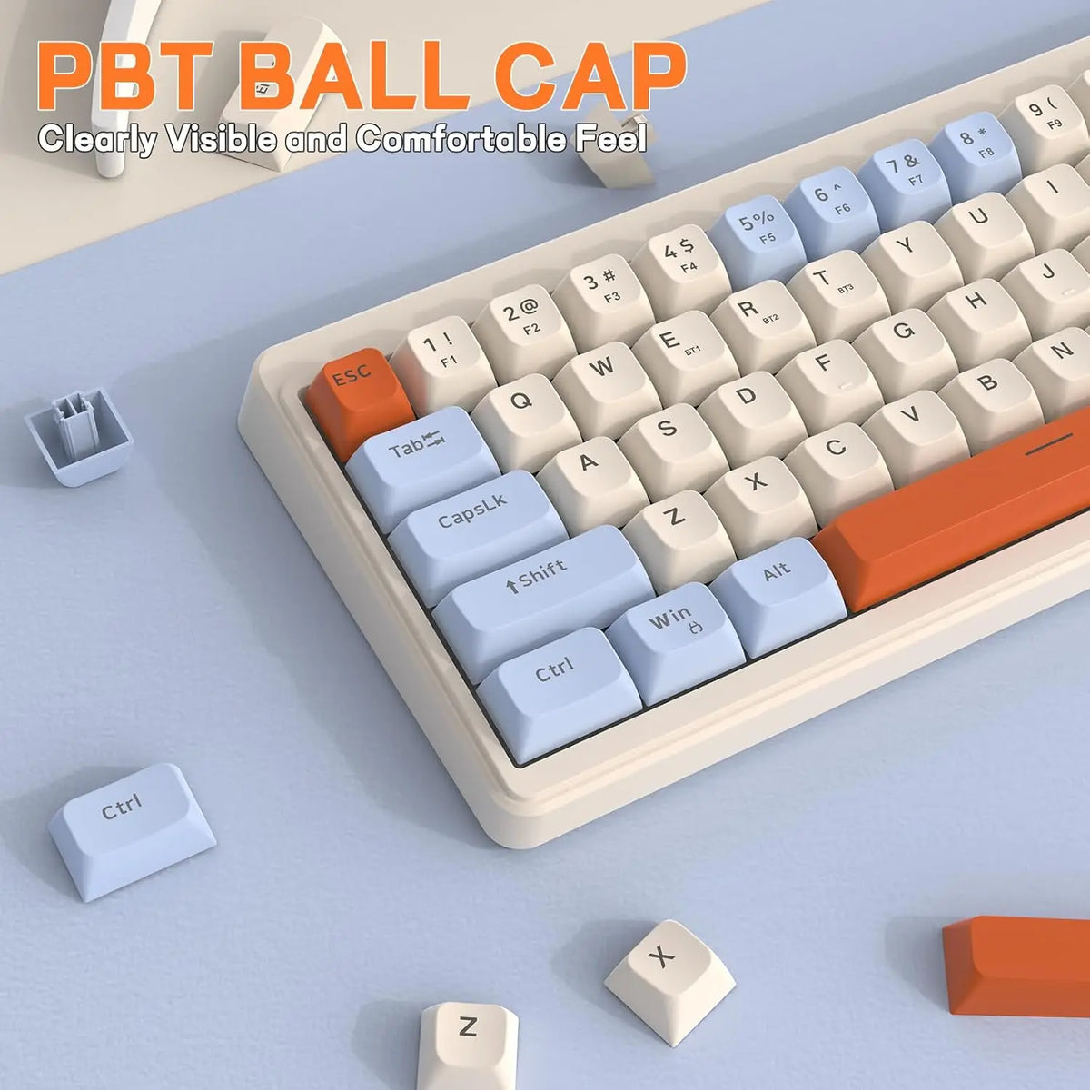 Attack Shark Wireless Gaming Keyboard Silent Membrane PBT Keycaps Backlit