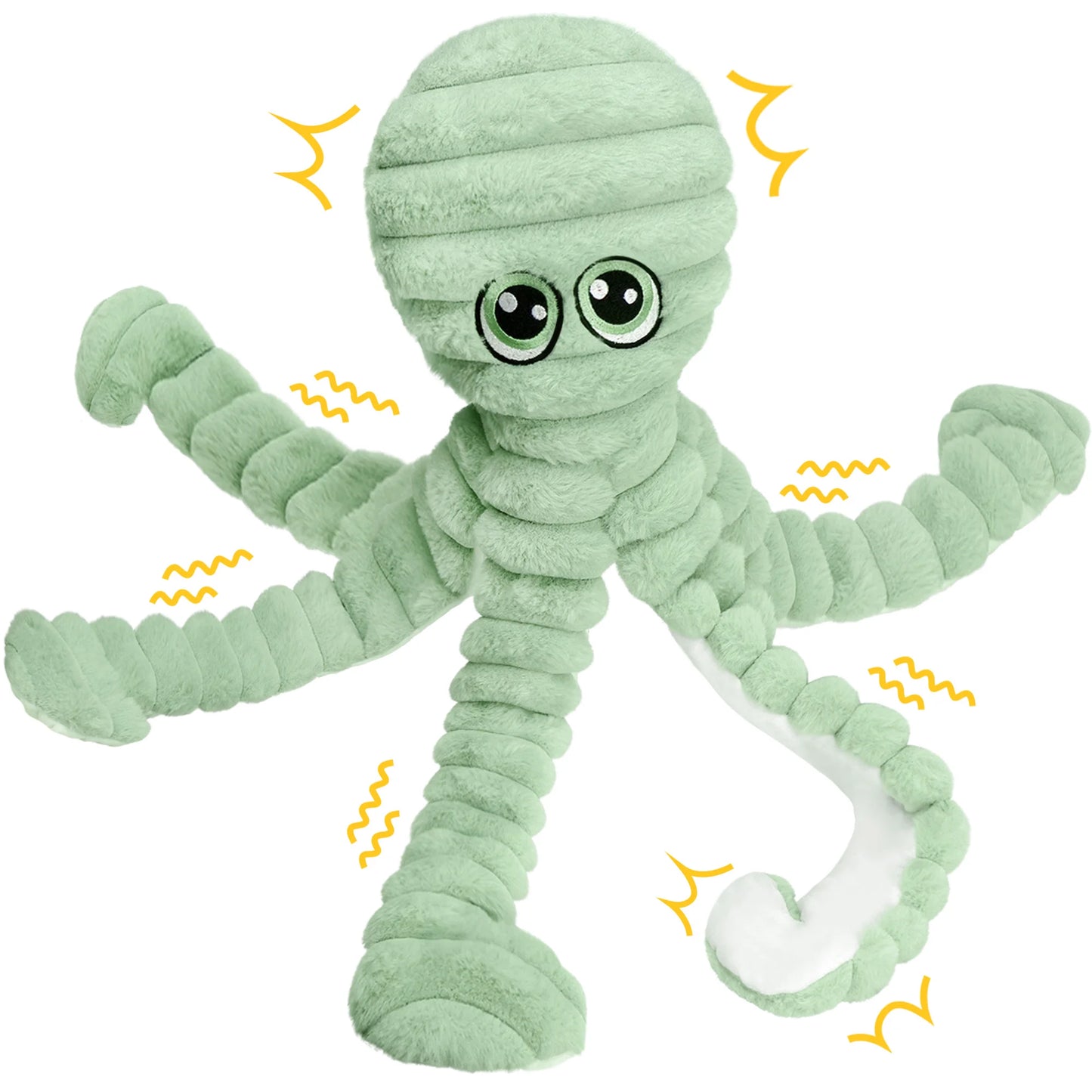 Octopus Design Squeaky Plush Dog Chew Toy For Interactive Play