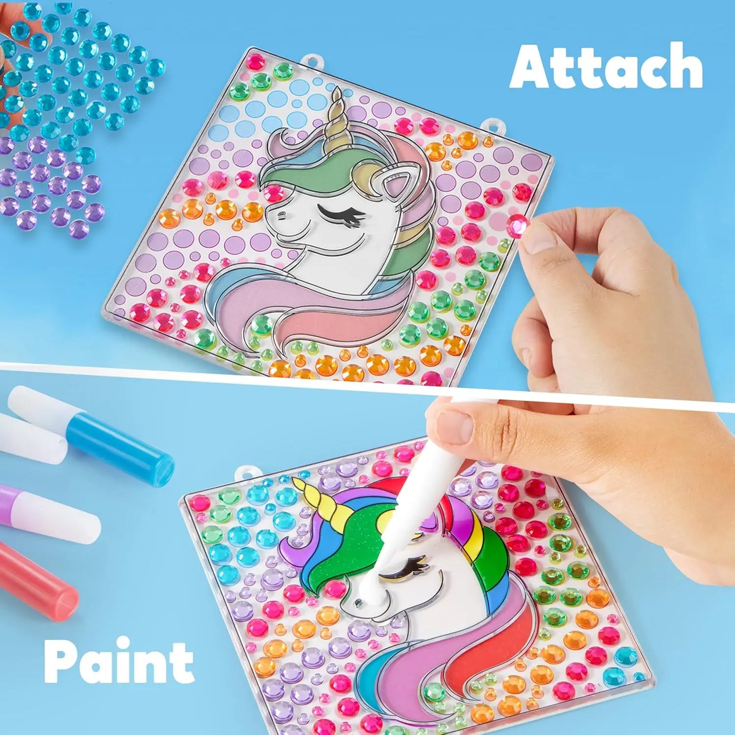 Joyfy 4 Piece Window Gem Suncatcher Craft Kit For Kids