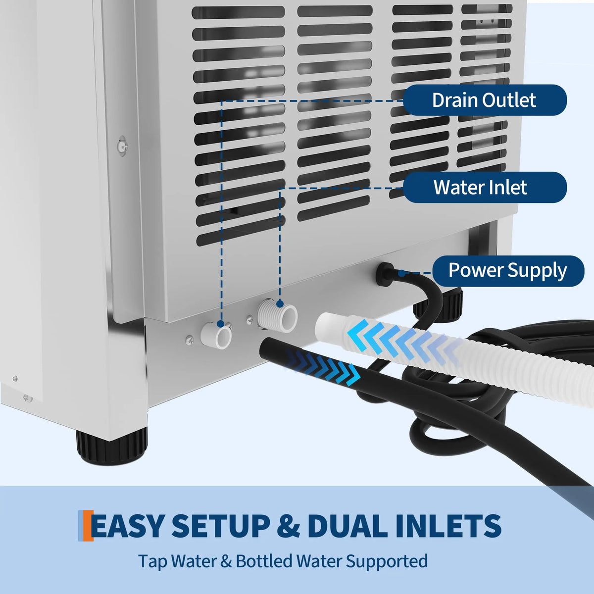 Commercial Under Counter Ice Maker With Self Cleaning Unit