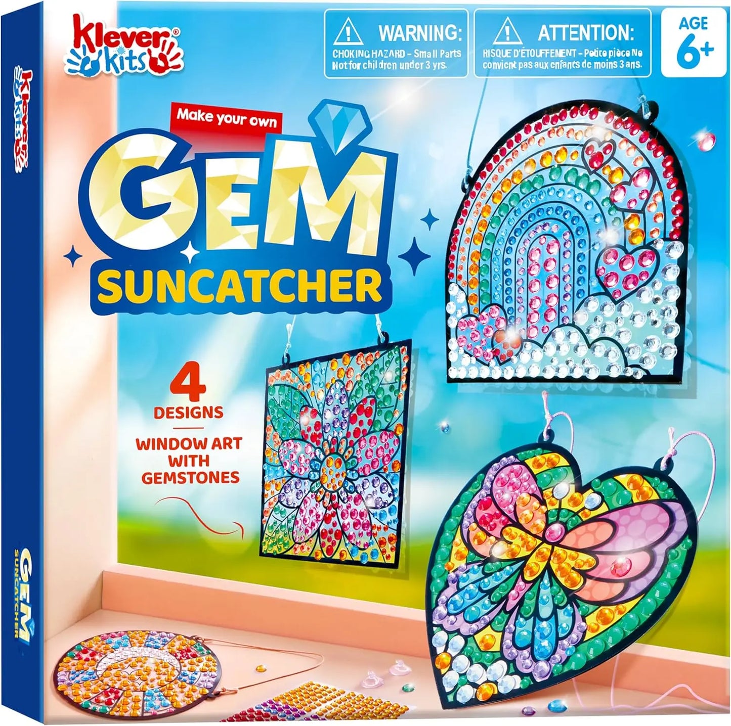 Joyfy 4 Piece Window Gem Suncatcher Craft Kit For Kids
