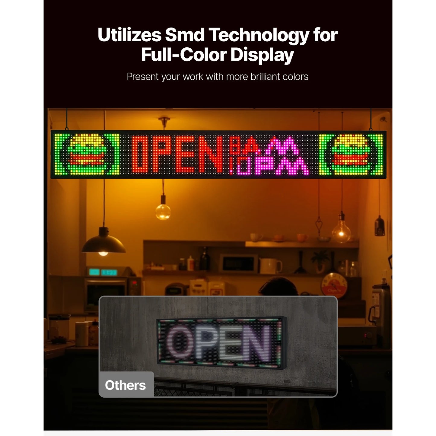 SucceBuy Programmable LED Full Color Flexible Display Board Advertising