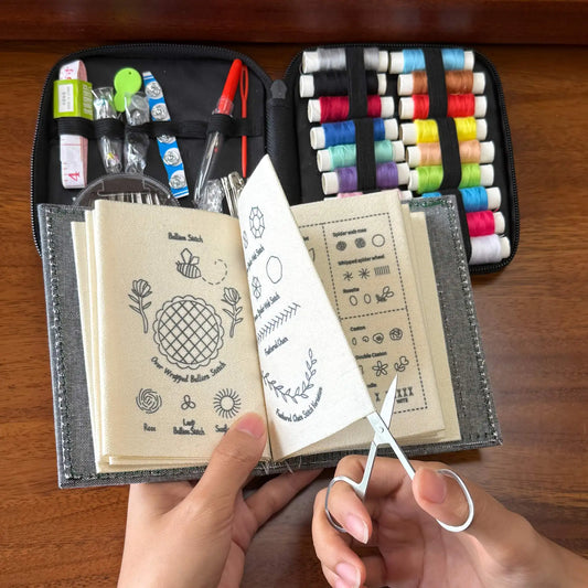 DIY Cross-Stitch Embroidery Needlework Pattern Book Linen Beginner Guide
