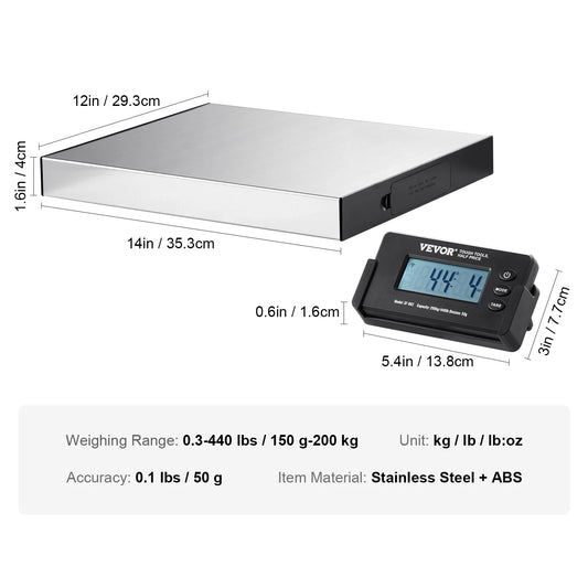 Split Type Digital Shipping Scale With LCD Screen And Timer