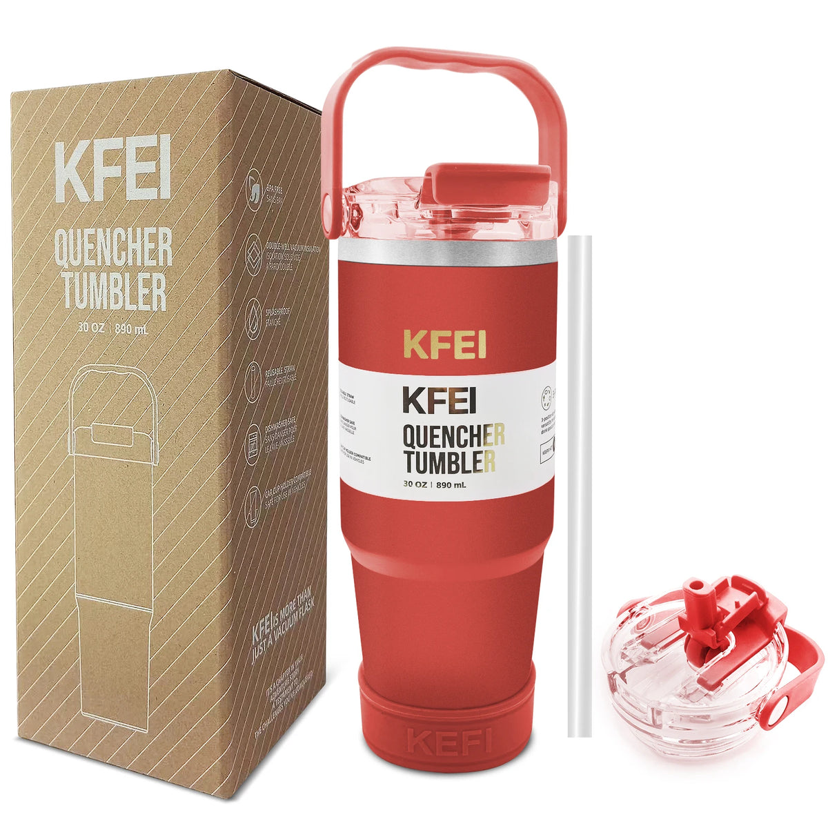 Double Wall Stainless Steel Tumbler With Lid And Straw Insulated