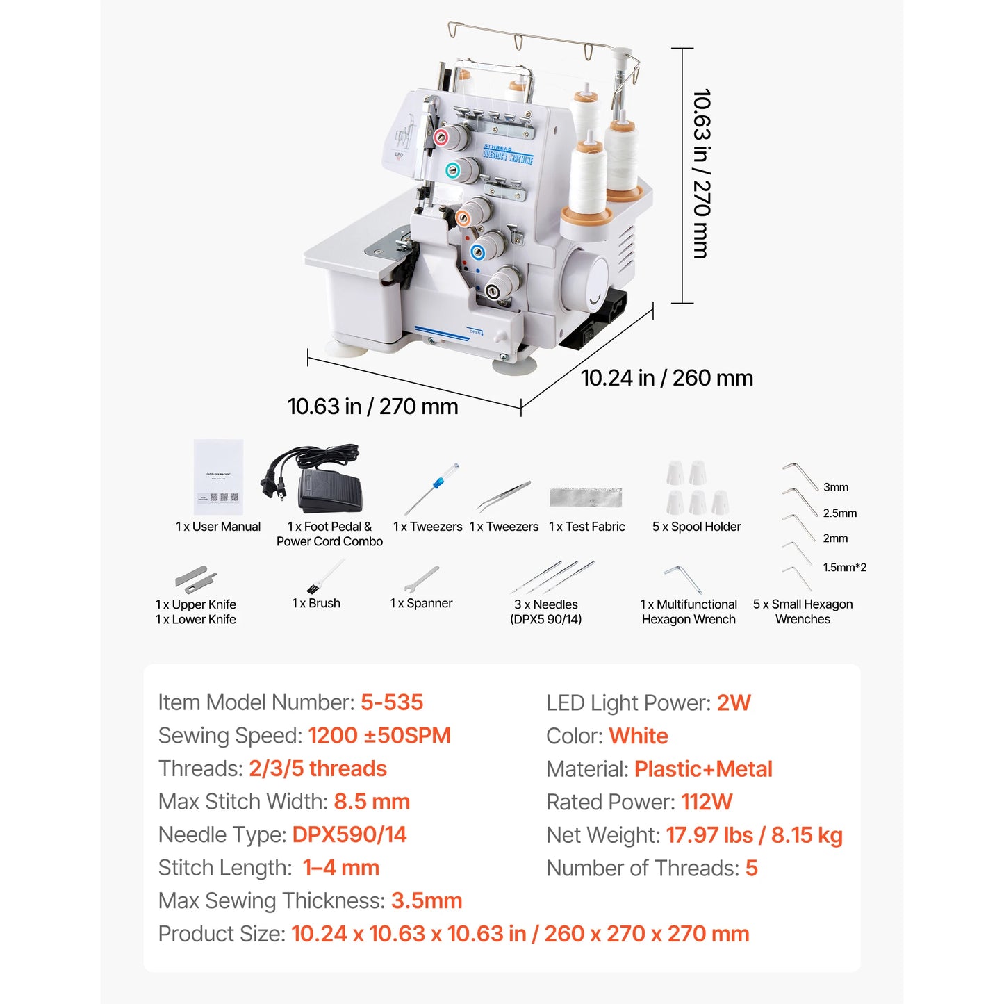 SucceBuy 2 3 Or 4 Thread Serger Overlock Sewing Machine