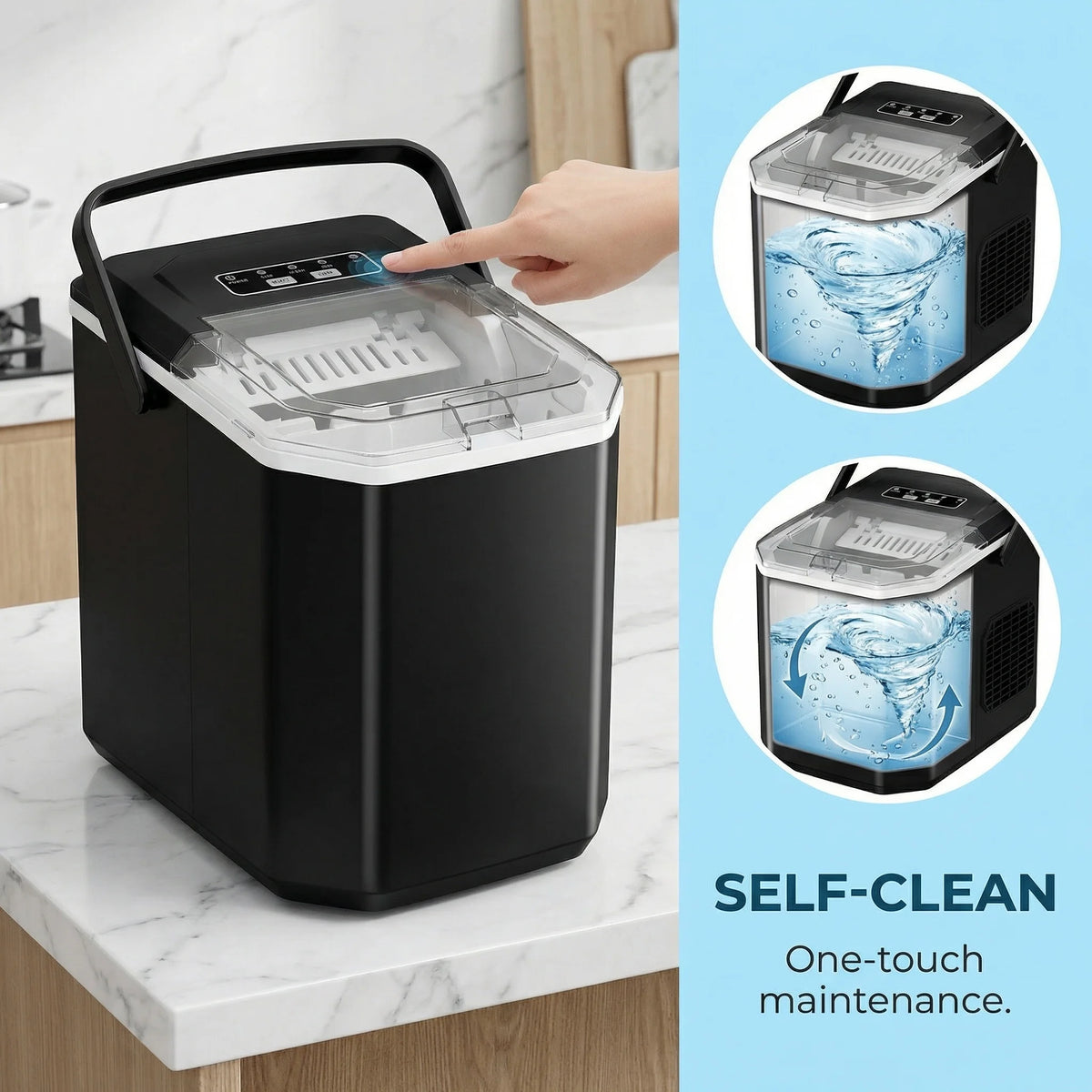 Philergo Countertop Ice Maker Machine With Basket And Scoop