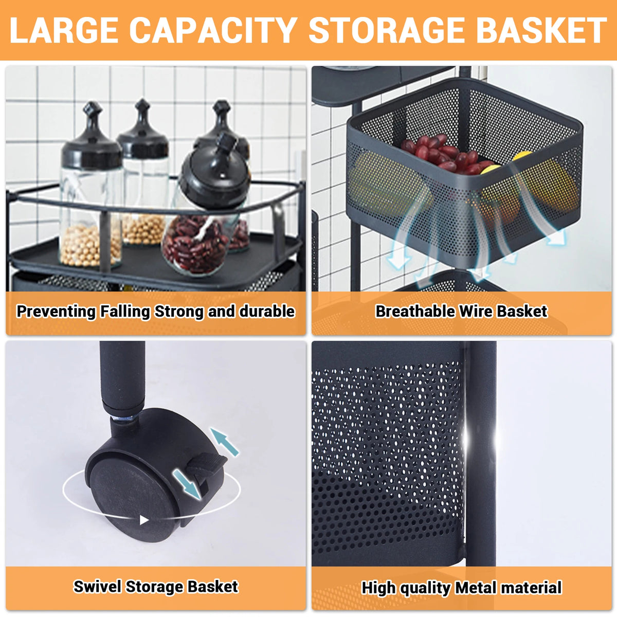 HobbyLane Five Layer Rotatable Carbon Steel Storage Rack