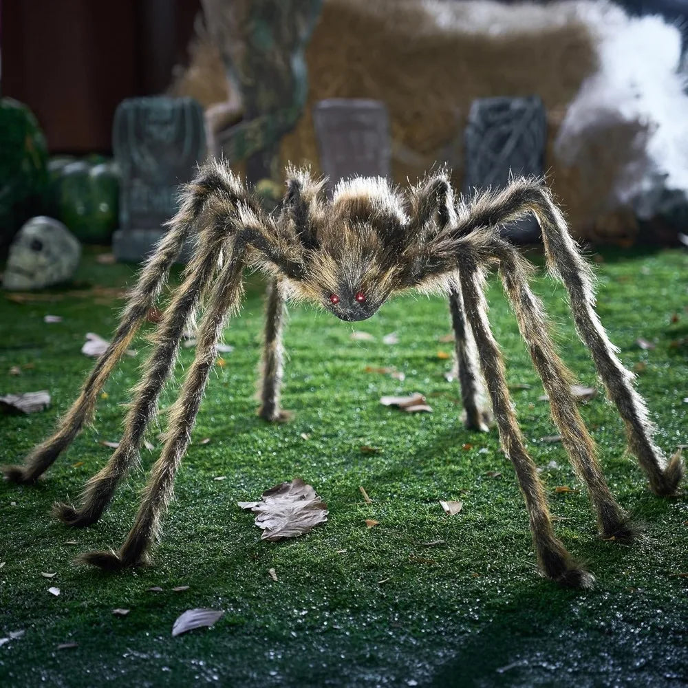 Giant Hairy Spider Halloween Outdoor Yard Decoration Prop