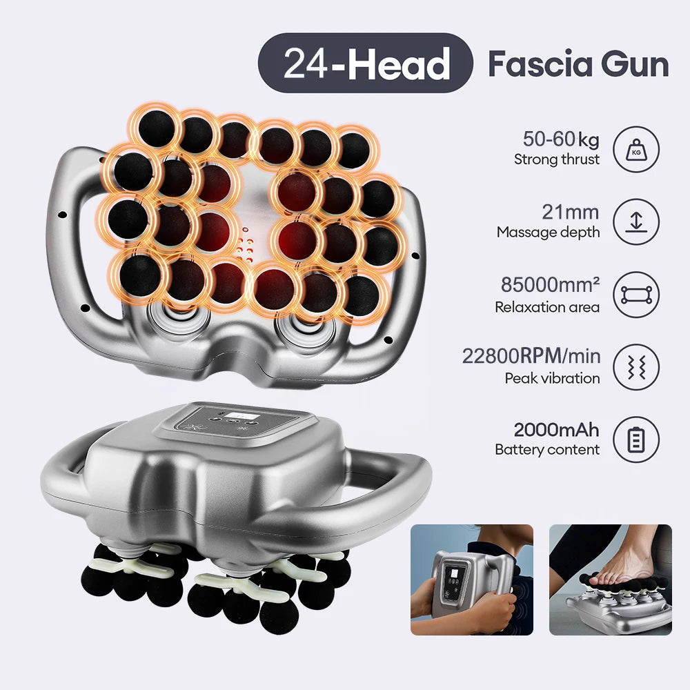 Foreverlily High Frequency Fascia Gun For Full Body Massage