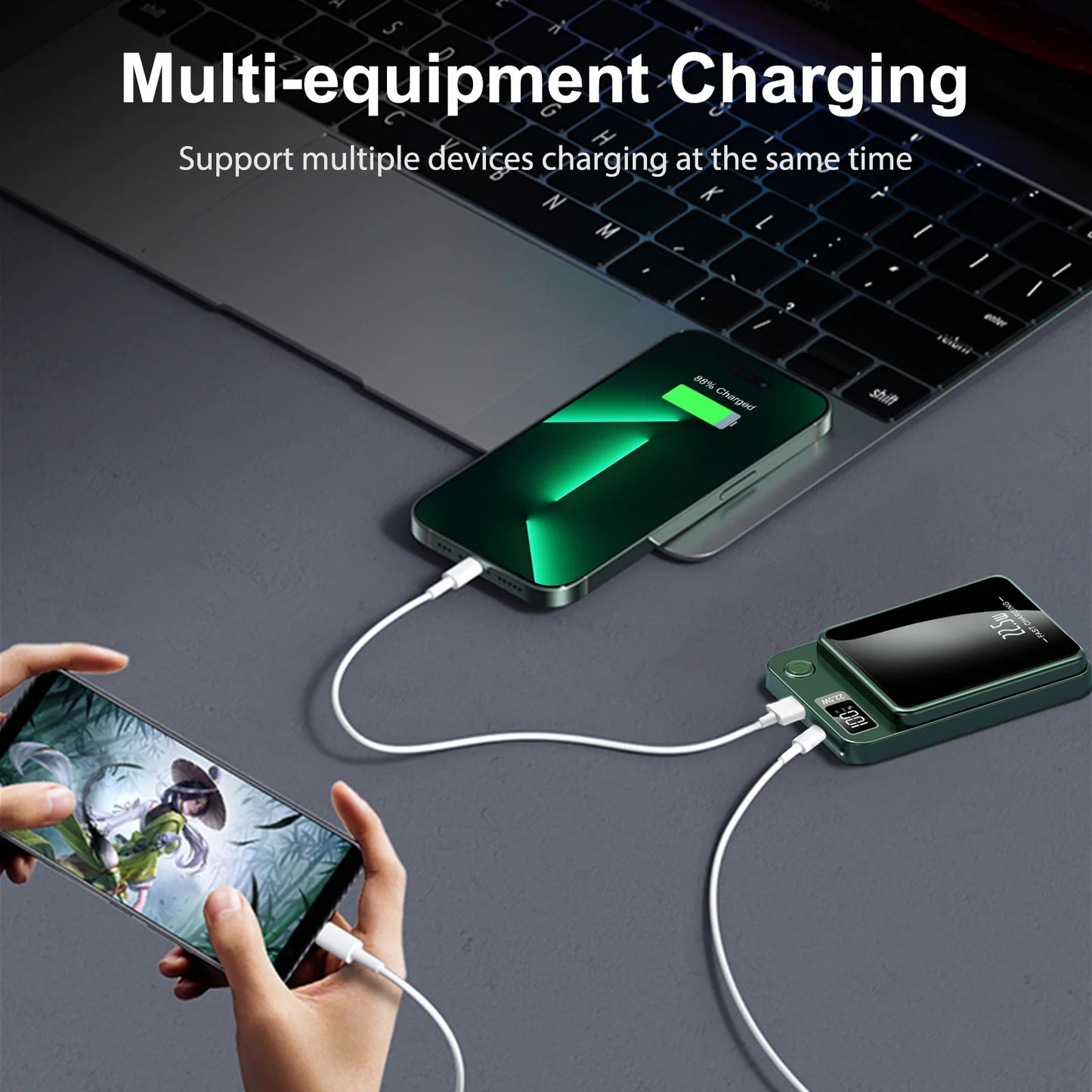 Wireless Magnetic Power Bank 10000mAh Fast Charging Digital Display