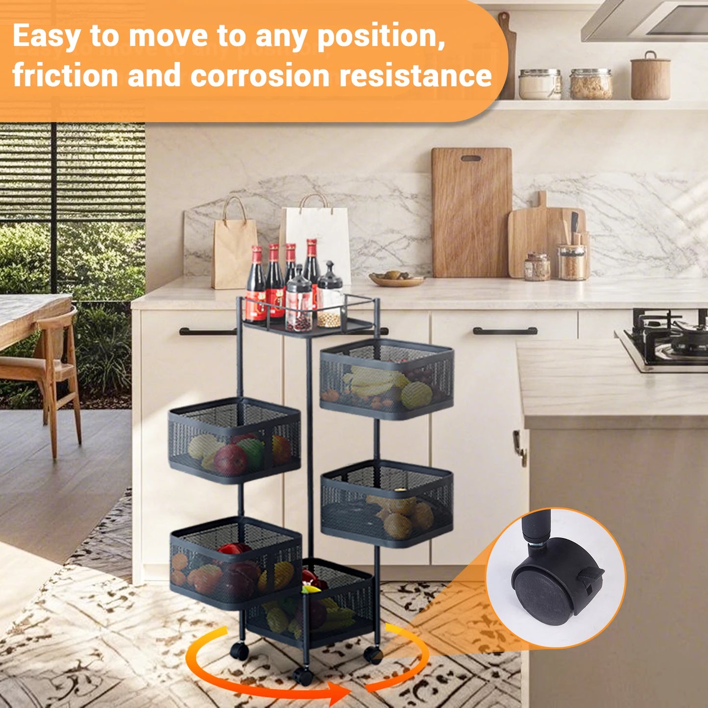 HobbyLane Five Layer Rotatable Carbon Steel Storage Rack