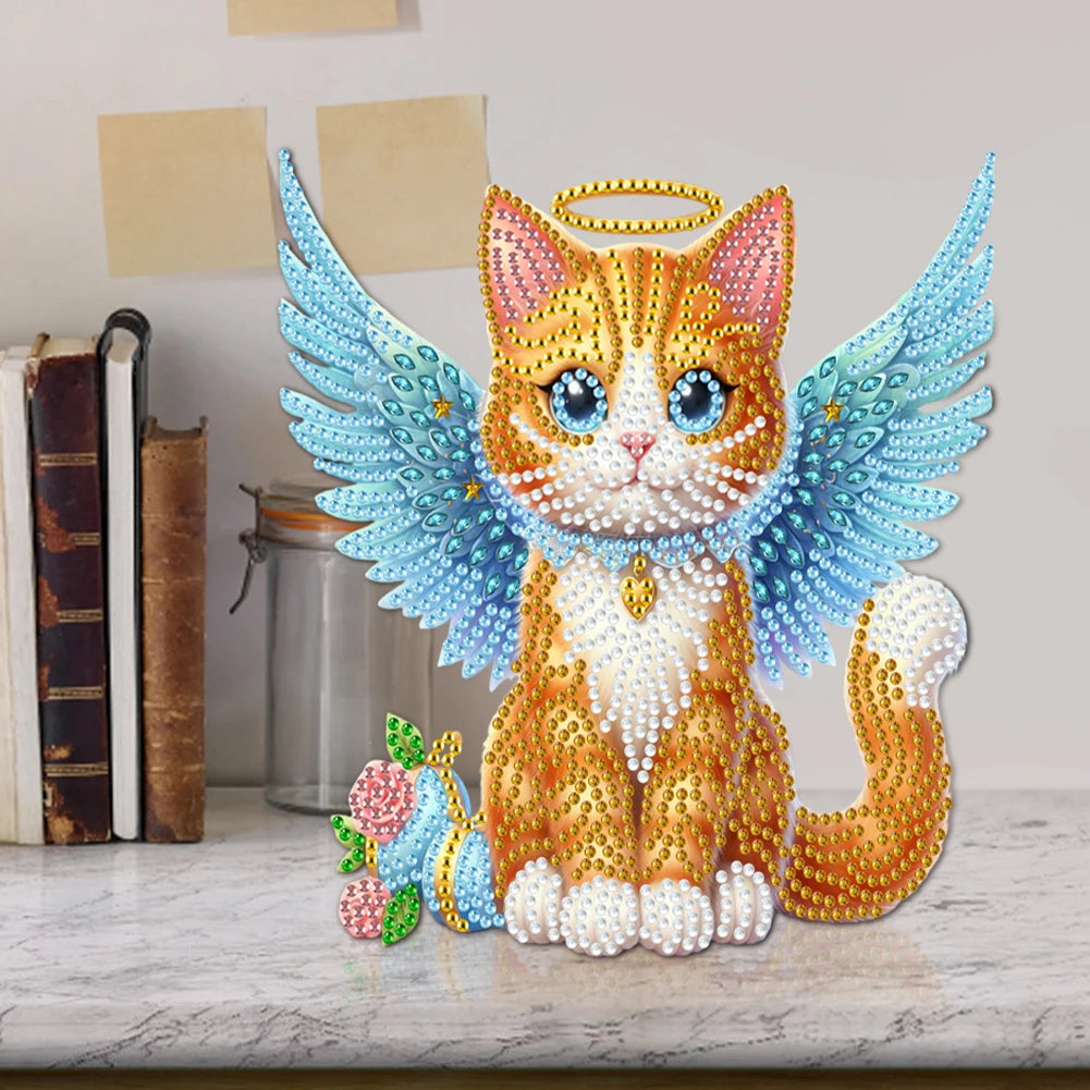 Cute Animal Shaking Head 5D Diamond Painting Acrylic Tabletop Ornaments