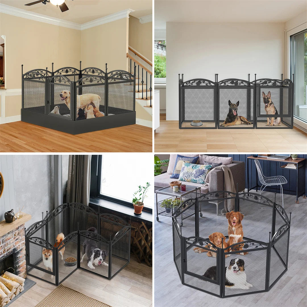 Bingopaw Heavy Duty Metal Dog Playpen Indoor Outdoor Pet Fence